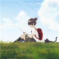 头像女生看书动漫图片
