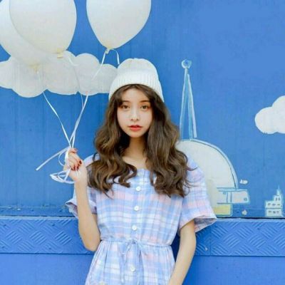 qq头像女蓝色系图片