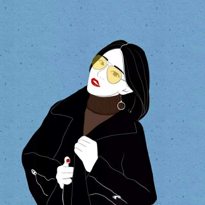 微信女生手绘卡通头像图片