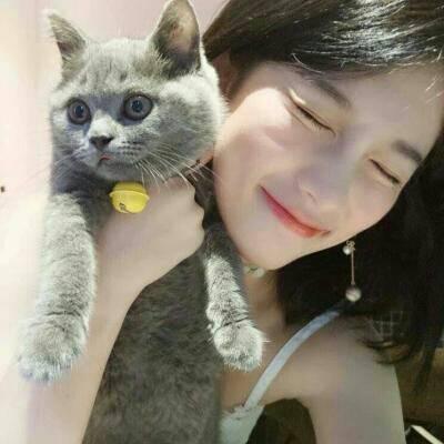 微信带猫头像女