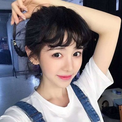 女头蓝色系清新