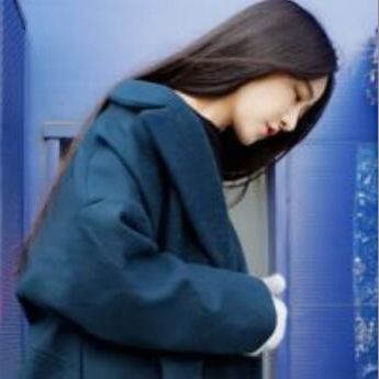 qq头像女蓝色系图片
