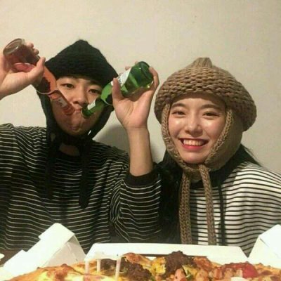 真人版搞怪情侣头像