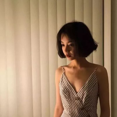 女生高清短发侧脸唯美小清新自然头像