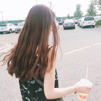 微信头像女长发背影