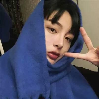 女生唯美清新头像蓝色系图片