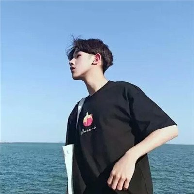 蓝色干净头像男生高清帅气图片