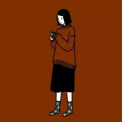 简约卡通情头可爱一人一张图片