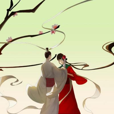 绝美动漫古风情侣头像两张