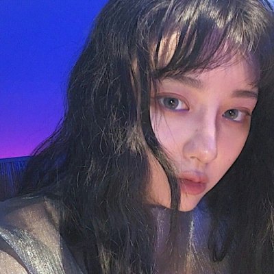 蓝色调小清新女头
