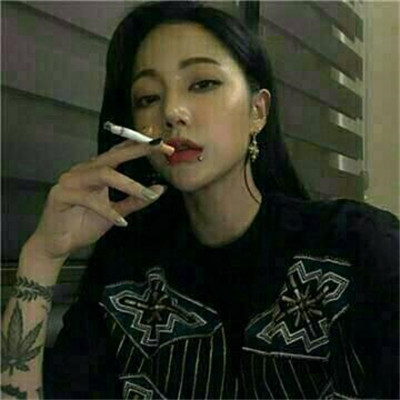 微信吸烟头像女生霸气图片