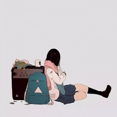 图片女生头像背影动漫