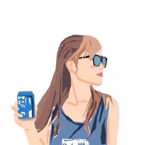 漫画情侣头像一男一女分开的两张