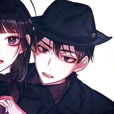 唯美动漫情侣亲吻图片