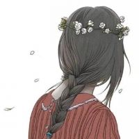 头像背影女卡通图片