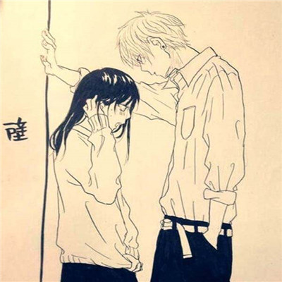 动漫情侣壁咚头像