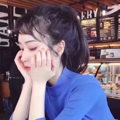忧郁头像女生蓝色系