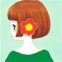 头像女短发卡通头像图片
