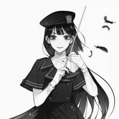 情侣头像动漫高冷霸气黑白一男一女图片