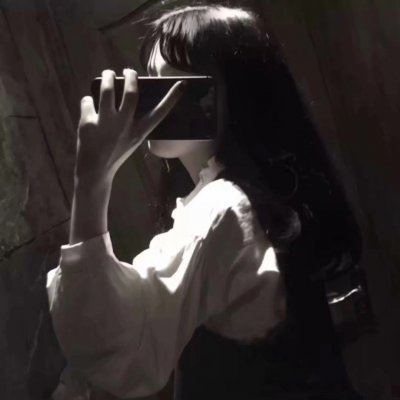高冷气质女生头像黑白图片