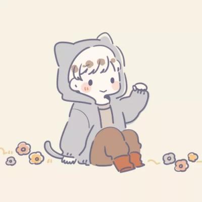 最可爱情头一男一女动漫图片