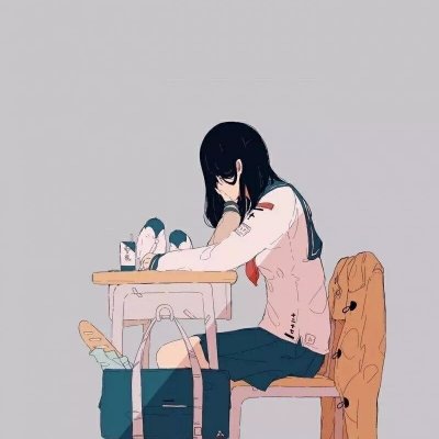 图片女生头像背影动漫
