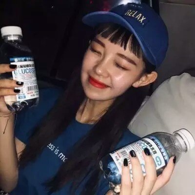 忧郁头像女生蓝色系