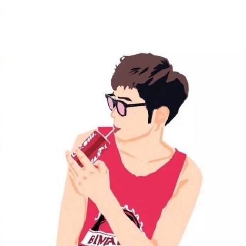漫画情侣头像一男一女分开的两张