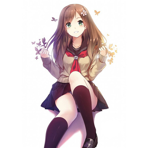 女生动漫头像坐