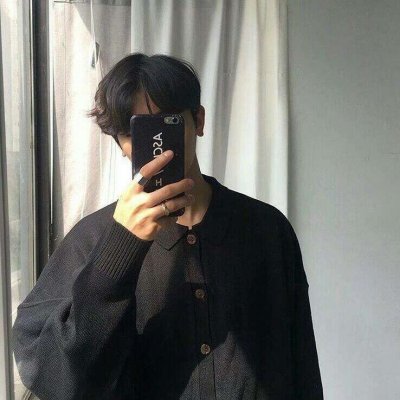 真人挡脸男生头像霸气图片