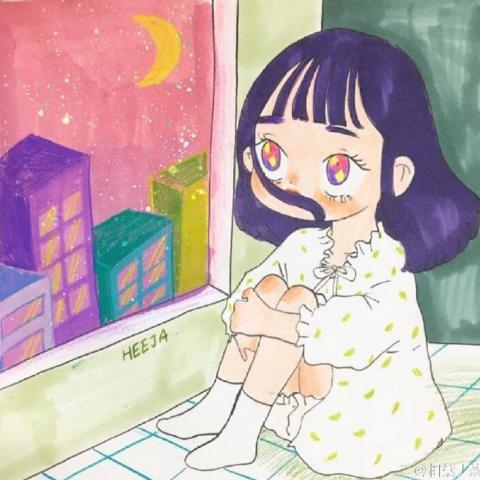 480x480女生动漫头像图片