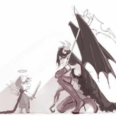 情侣魔女微信头像