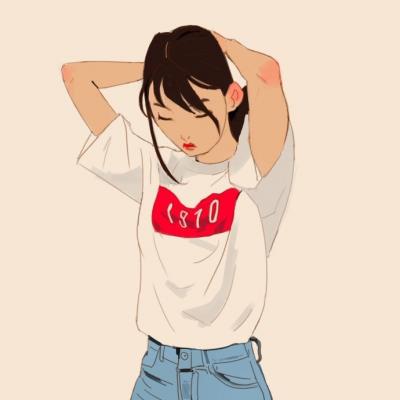 女孩人物漫画微信头像图片