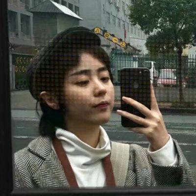 网红头像女生手机控挡脸图片