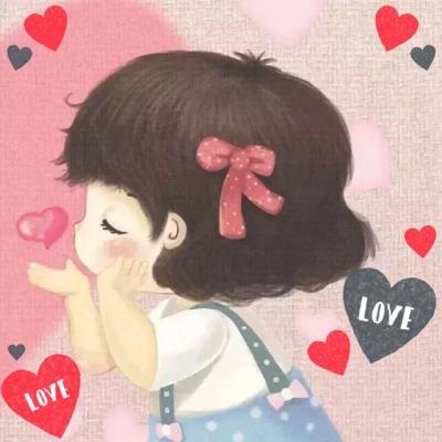 微信头像手绘情侣一左一右图片