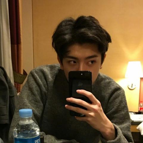 手机挡脸超帅男生头像图片