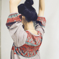 微信头像碎花裙女生图片