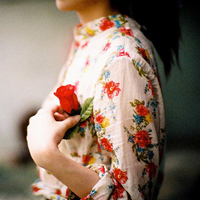 微信头像碎花裙女生图片