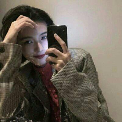 网红头像女生手机控挡脸图片