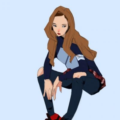 女孩人物漫画微信头像图片