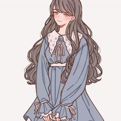 动漫情侣头像一男一女两人单个图片