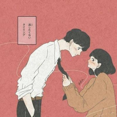 超甜暖心日系漫画情侣头像图片