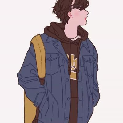 动漫情侣头像一男一女两人单个图片