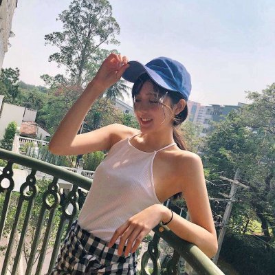 时尚气质女生戴帽子头像图片