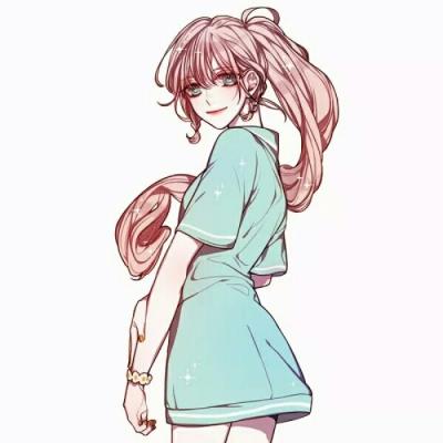 动漫情侣头像一男一女两人单个图片