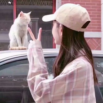 女生手机挡脸头像
