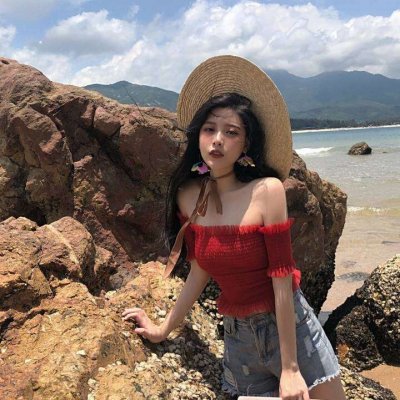 时尚气质女生戴帽子头像图片