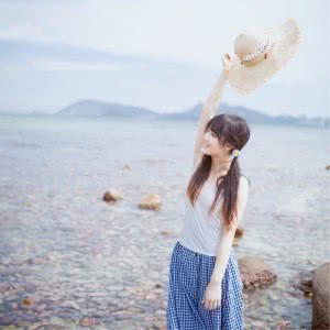 微信人看大海有意境风景头像