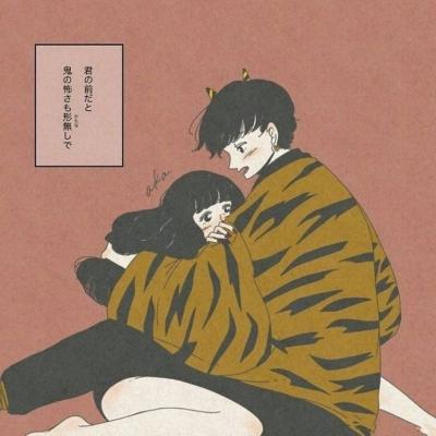 超甜暖心日系漫画情侣头像图片