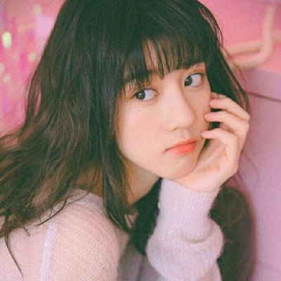 齐刘海微信美女头像图片